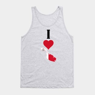 I Heart Malta Vertical I Love Maltese National Flag Map Tank Top